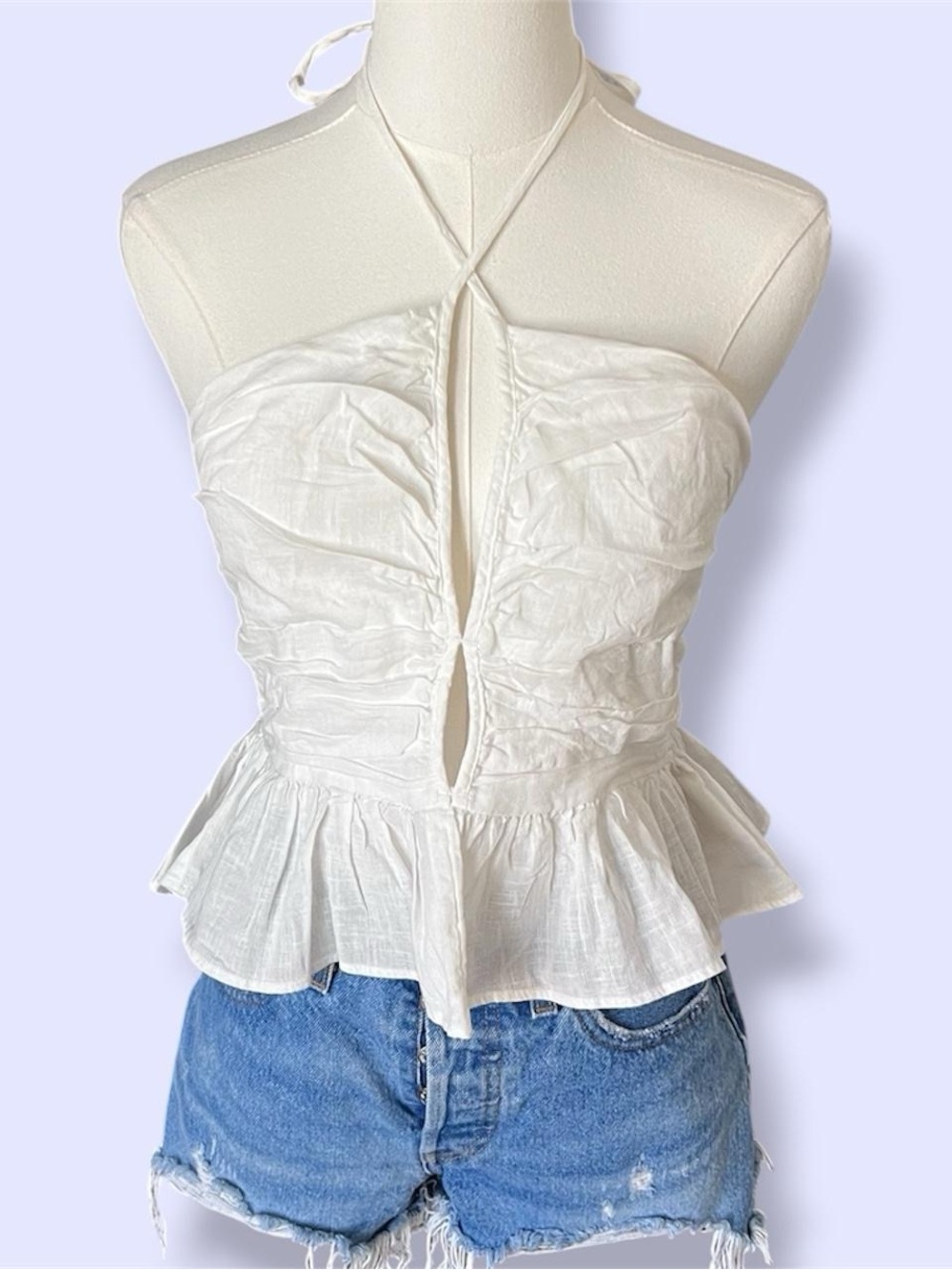 NWT Free People Dandelion Solid Halter Top 🤍
